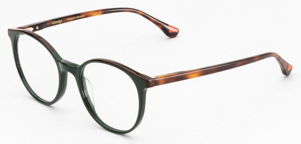 Alexander Daas - Woodys Willis Eyeglasses - Green Tortoise - Side View