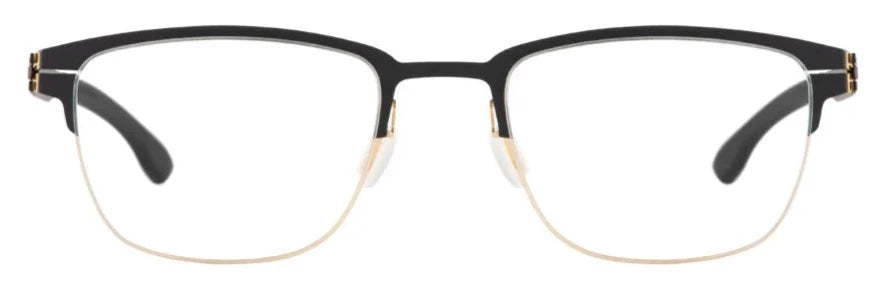 Alexander Daas - iC! Berlin The Lone Wolf Eyeglasses - Rose Black - Front View