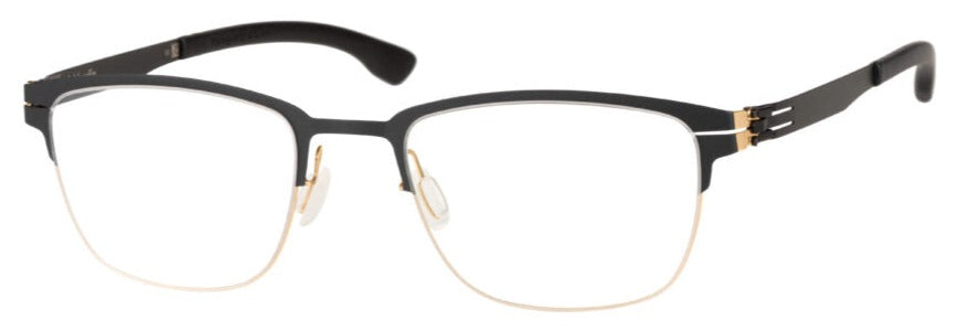 Alexander Daas - iC! Berlin The Lone Wolf Eyeglasses - Rose Black - Side View