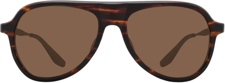 Alexander Daas - Barton Perreira 007 Vedretta Sunglasses - Tamboura Tortoise & Antique Gold - Espresso - Front View