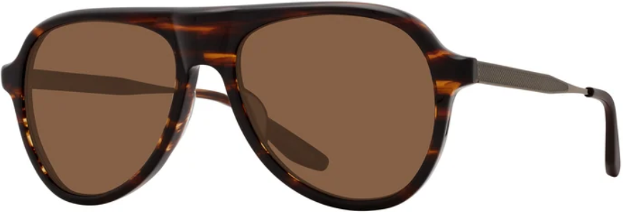 Alexander Daas - Barton Perreira 007 Vedretta Sunglasses - Tamboura Tortoise & Antique Gold - Espresso - Side View