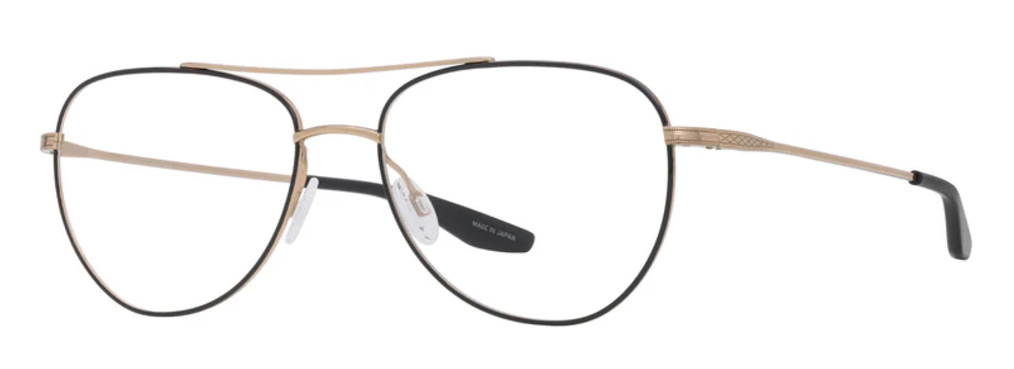 Alexander Daas - Barton Perreira Aerial Eyeglasses - Black Satin Gold - Side View