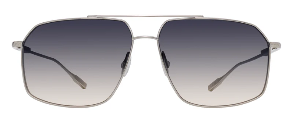 Alexander Daas - Barton Perreira Renzo Sunglasses - Silver - Basalt - Front View