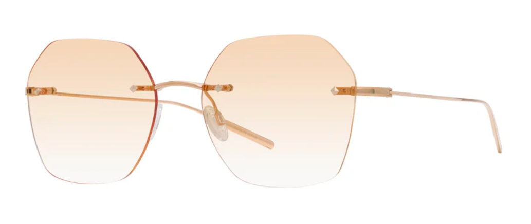 Alexander Daas - Barton Perreira Rhonda Sunglasses - Gold - Peach - Side View