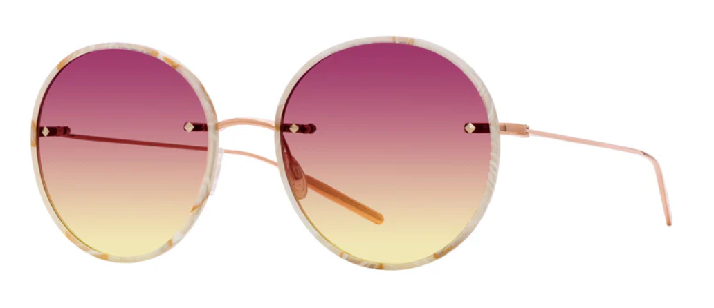 Alexander Daas - Barton Perreira Rigby Sunglasses - Rose Gold Tusk - Sun Kissed Gradient - Side View