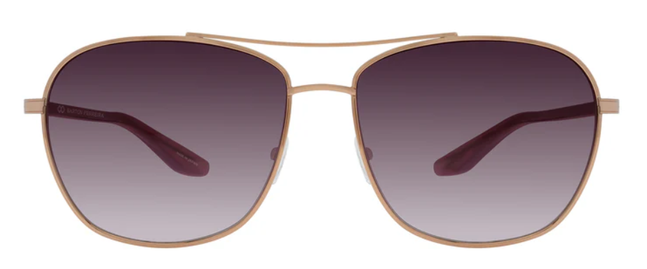 Alexander Daas - Barton Perreira Sully Sunglasses - Rose Gold Desert Rose - Cassis Gradient - Front View