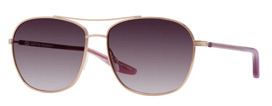 Alexander Daas - Barton Perreira Sully Sunglasses - Rose Gold Desert Rose - Cassis Gradient - Side View