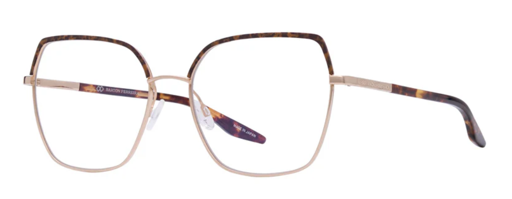 Alexander Daas - Barton Perreira Surya Eyeglasses - Gold/Tortoise Enamel - Side View