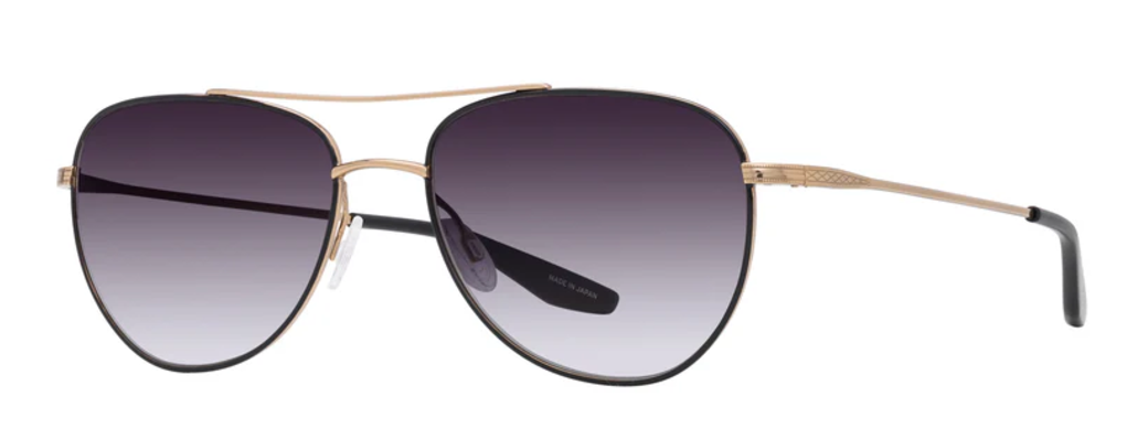 Alexander Daas - Barton Perreira Aerial Sunglasses - Black Satin Gold - Smolder - Side View