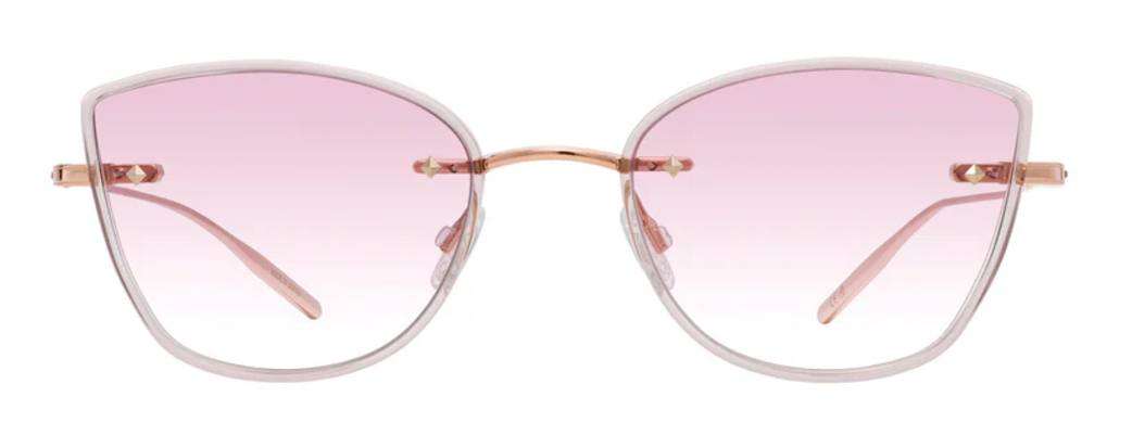 Alexander Daas - Barton Perreira Brandy Thinsert Sunglasses - Rose Gold - Hush - Front View