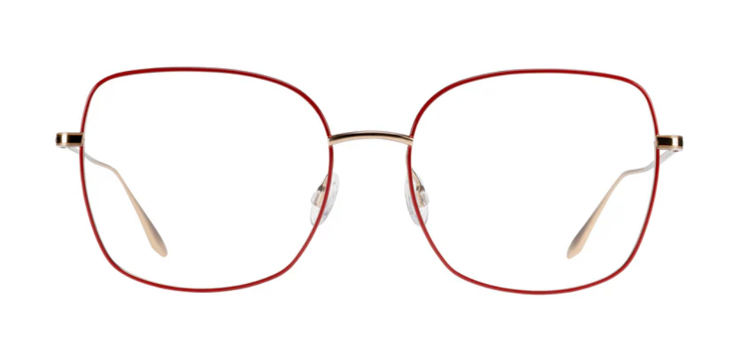 Alexander Daas - Barton Perreira Camille Eyeglasses - Ruby Enamel-Gold - Front View