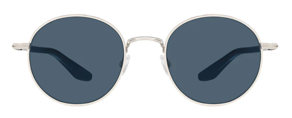 Alexander Daas - Barton Perreira Caster Sunglasses - Silver Crystal Black - Vintage Blue - Front View