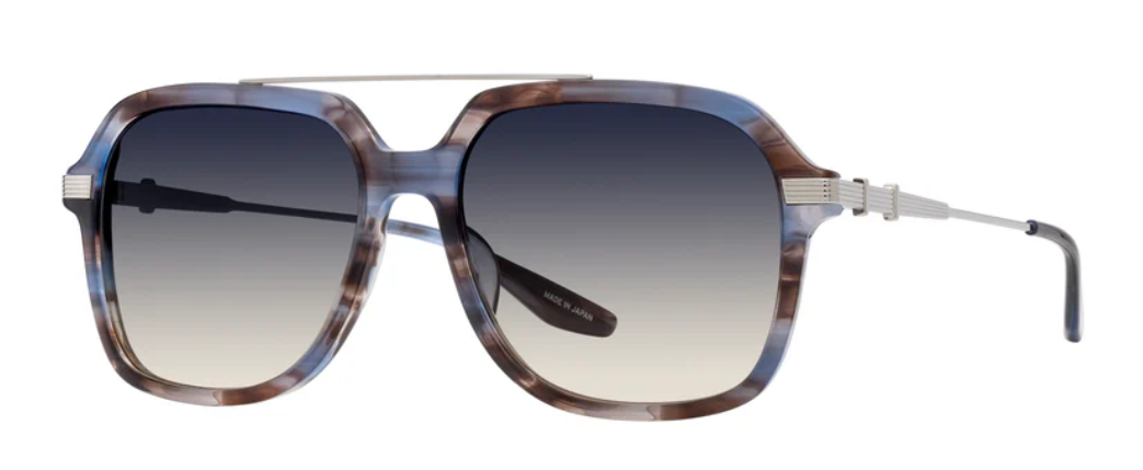 Alexander Daas - Barton Perreira D.Ellis Sunglasses - Coastal Grey Silver - Basalt - Side View