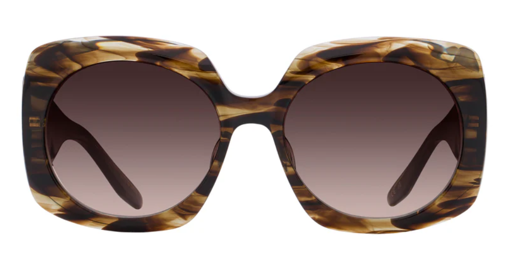 Alexander Daas - Barton Perreira Delia Sunglasses - Sulcata Tortoise Smokey Topaz - Front View