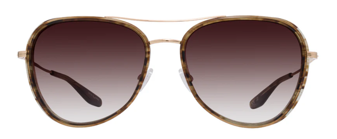 Alexander Daas - Barton Perreira Gesner Sunglasses - Sulcata Tortoise Gold - Smokey Topaz - Front View