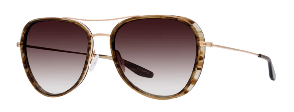 Alexander Daas - Barton Perreira Gesner Sunglasses - Sulcata Tortoise Gold - Smokey Topaz - Side View
