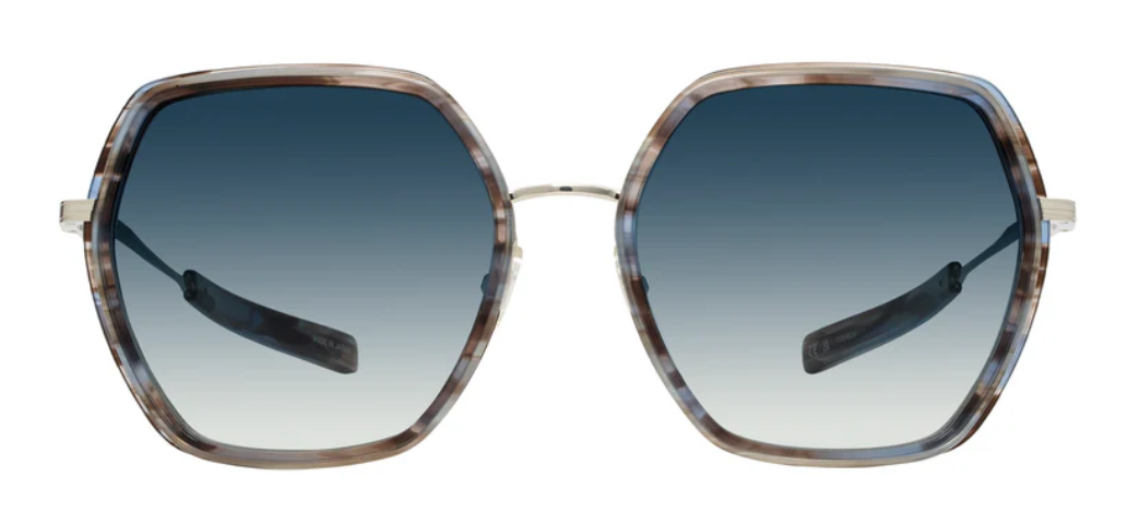 Alexander Daas - Barton Perreira Pickford Sunglasses - Quiet Storm Silver - Aegean Gradient - Front View