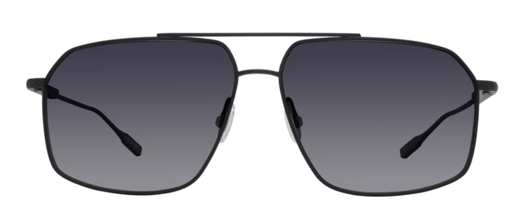 Alexander Daas - Barton Perreira Renzo Sunglasses - Black Satin - Nightfall Polar - Front View