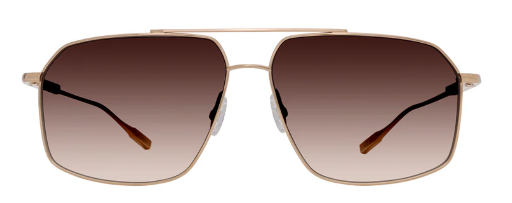 Alexander Daas - Barton Perreira Renzo Sunglasses - Gold - Smokey Topaz - Front View