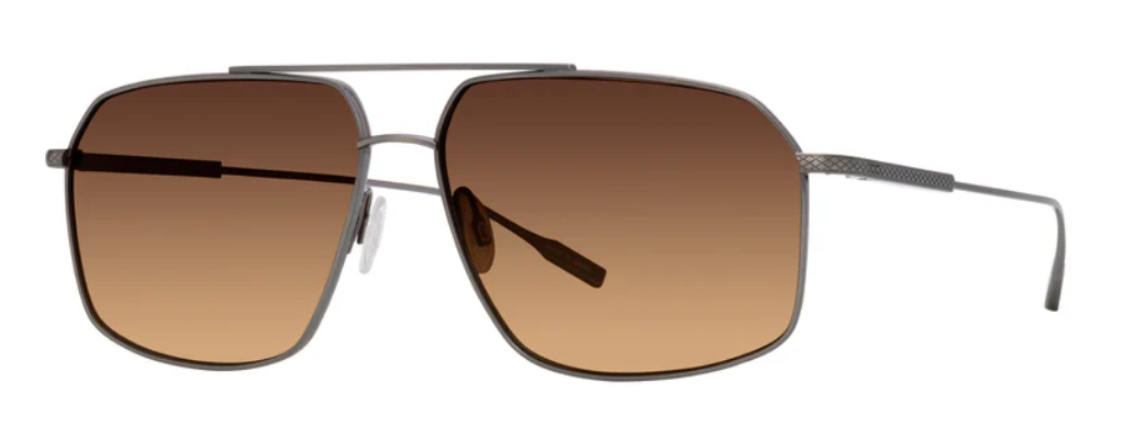 Alexander Daas - Barton Perreira Renzo Sunglasses - Pewter - Old English Polar - Side View