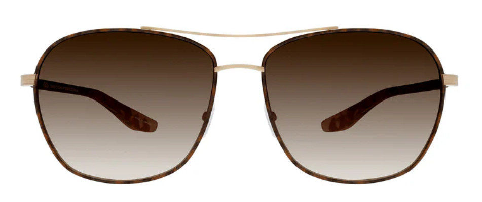 Alexander Daas - Barton Perreira Sully Sunglasses - Gold Tortoise Enamel - Smokey Topaz - Front View