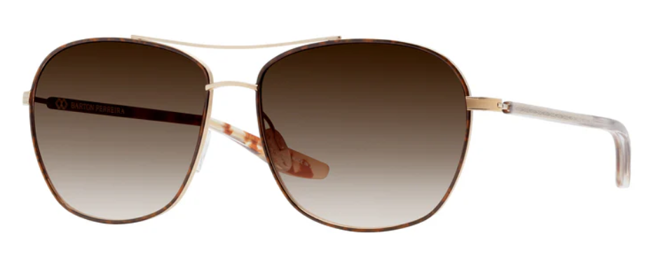 Alexander Daas - Barton Perreira Sully Sunglasses - Gold Tortoise Enamel - Smokey Topaz - Side View