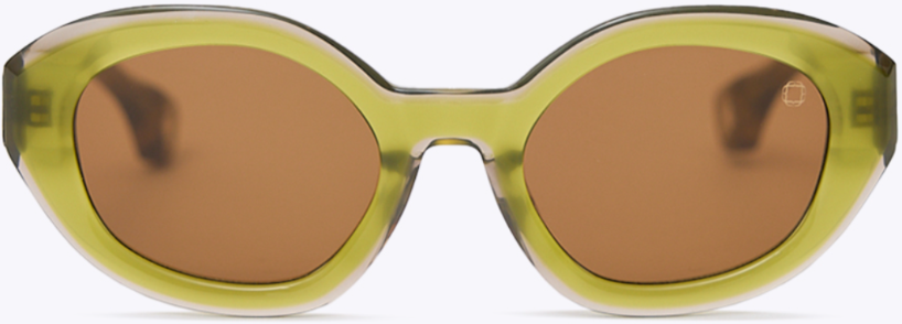 Alexander Daas - Blake Kuwahara Nivola Sunglasses - Moss - Brown - Front View