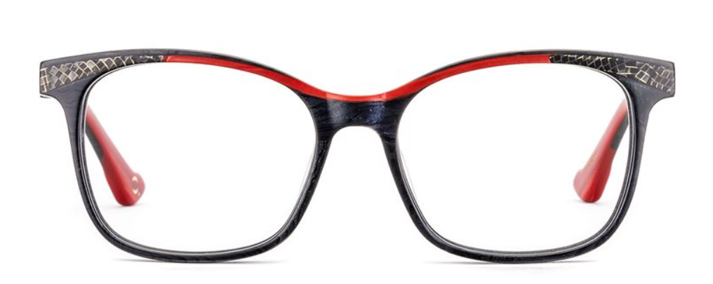 Alexander Daas - Etnia Barcelona Aprilia Eyeglasses - Black Red - Front View