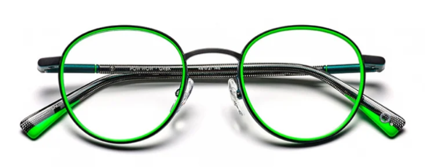 Alexander Daas - Etnia Barcelona Pow Wow Eyeglasses - Green Black - Front View