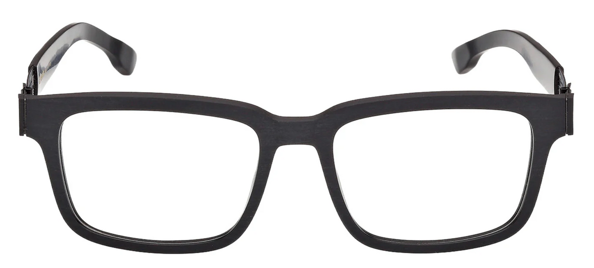 Alexander Daas - IC Berlin River Eyeglasses - Black Rough - Front View