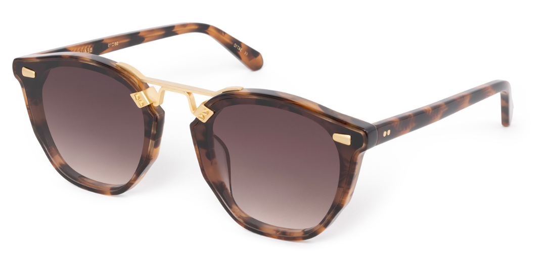 Alexander Daas - Krewe Beau Nylon Sunglasses - Venezia - Brown Gradient - Side View