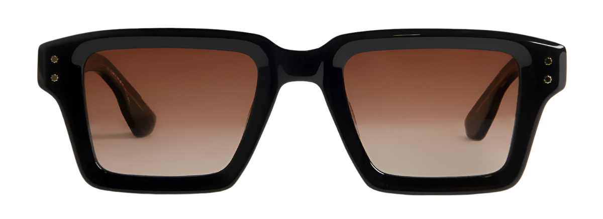 Alexander Daas - Krewe Carter Sunglasses - Black - Polar Black Tea Gradient - Front View