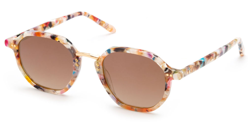 Alexander Daas - Krewe Dakota Sunglasses - Gelato 24K - Amber Gradient Mirrored - Side View