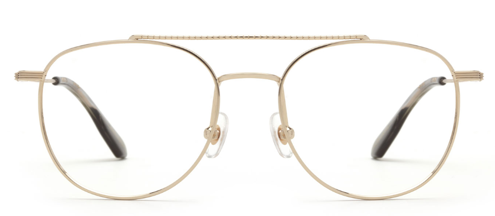 Alexander Daas - Krewe Elysian Eyeglasses - 12K Rain - Front View