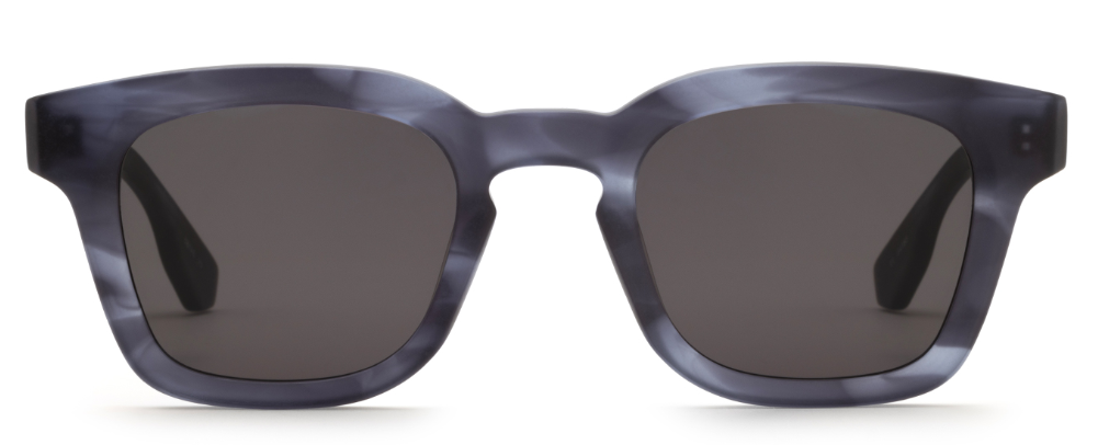 Alexander Daas - Krewe Harrison Sunglasses - Matte Denim - Grey - Front View