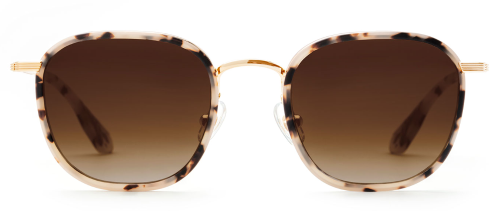 Alexander Daas - Krewe Hyde Sunglasses - 18K Matte Oyster - Amber Gradient - Front View