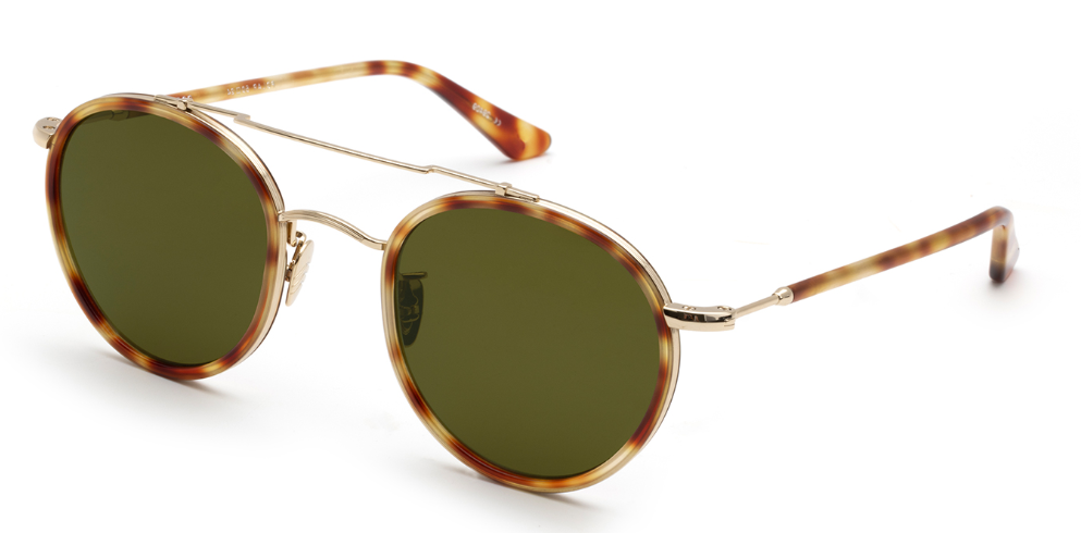 Alexander Daas - Krewe Porter Sunglasses - Hawksbill 12k - Green Polar - Side View