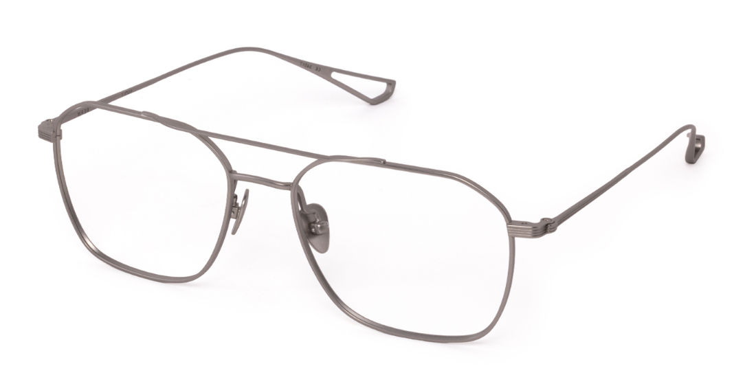Alexander Daas - Krewe Berm Eyeglasses - Matte Raw Titanium - Side View