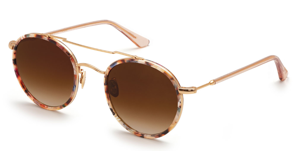 Alexander Daas - Krewe Porter Sunglasses - Capri + Petal 18k - Amber Gradient - Side View