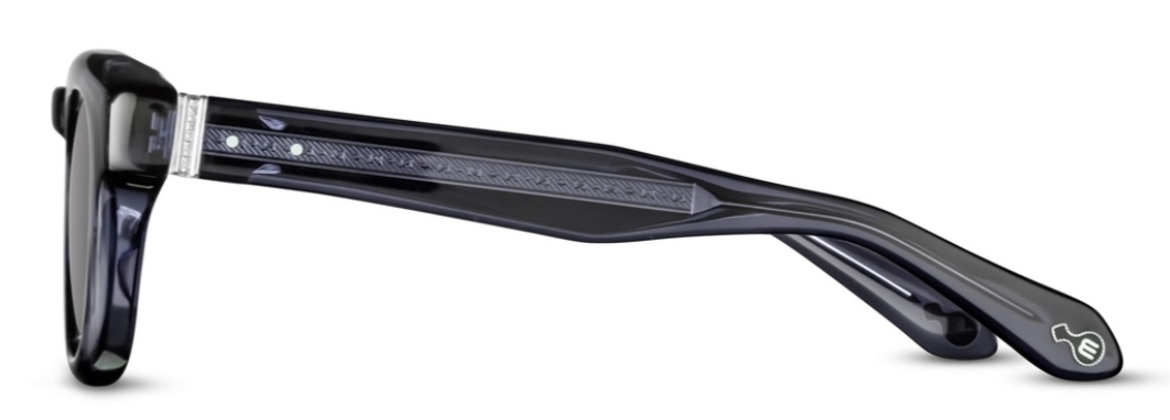 Alexander Daas - Matsuda M1029 Sunglasses - Dark Navy Crystal - Grey - Side View