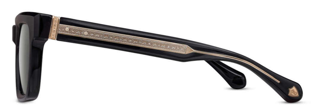 Alexander Daas - Matsuda M1033 Sunglasses - Black - Grey - Side View