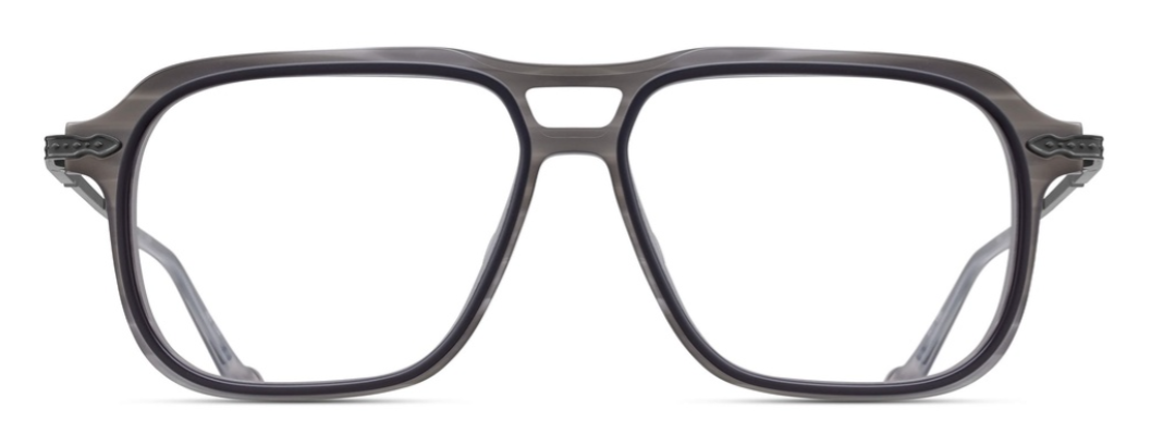 Alexander Daas - Matsuda M2062 Eyeglasses - Matte Grey Stone Matte Black - Front View