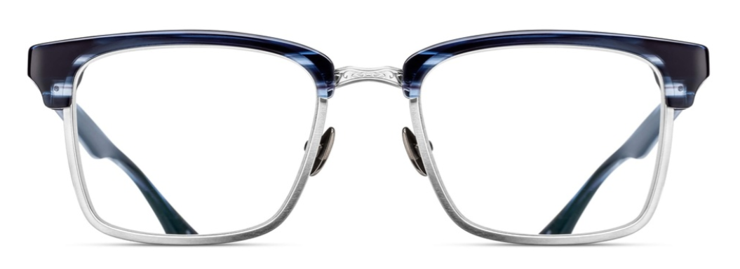 Alexander Daas - Matsuda M2063 Eyeglasses - Blue Demi Brushed Silver - Front View