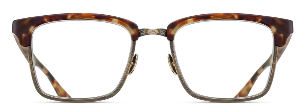 Alexander Daas - Matsuda M2063 Eyeglasses - Matte Brown Antique Gold - Front View
