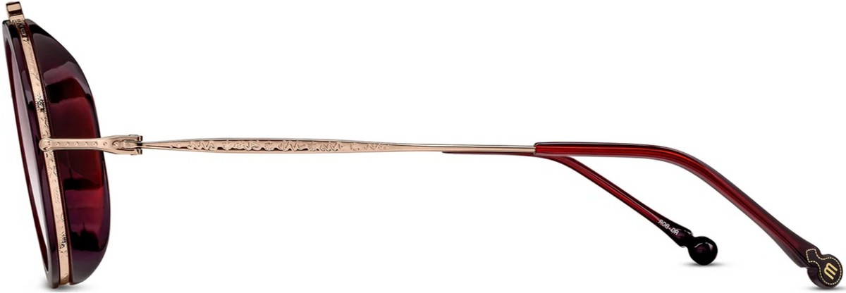 Alexander Daas - Matsuda M3155 Sunglasses - Rose Gold Bordeaux - Rose Gradient - Side View