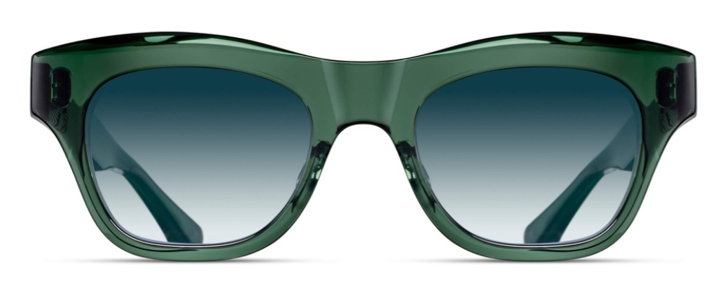 Alexander Daas - Matsuda M1027 Sunglasses - Bottle Green - Blue Gradient Lenses - Front View