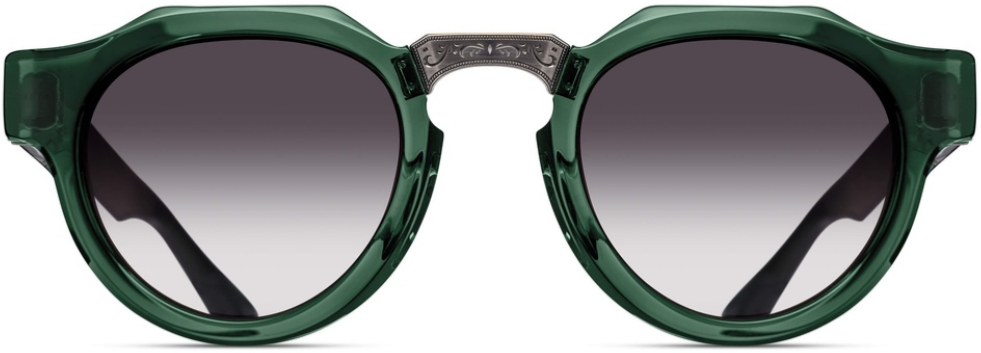 Alexander Daas - Matsuda M1037 Sunglasses - Bottle Green - Grey Gradient - Front View