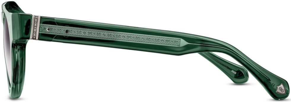 Alexander Daas - Matsuda M1037 Sunglasses - Bottle Green - Grey Gradient - Side View