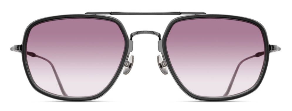 Alexander Daas - Matsuda M3123 Sunglasses - Ruthenium Matte Black - Pink Gradient - Front View