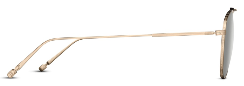 Alexander Daas - Matsuda M3130 Sunglasses - Brushed Gold - Cafe Grey - Side View